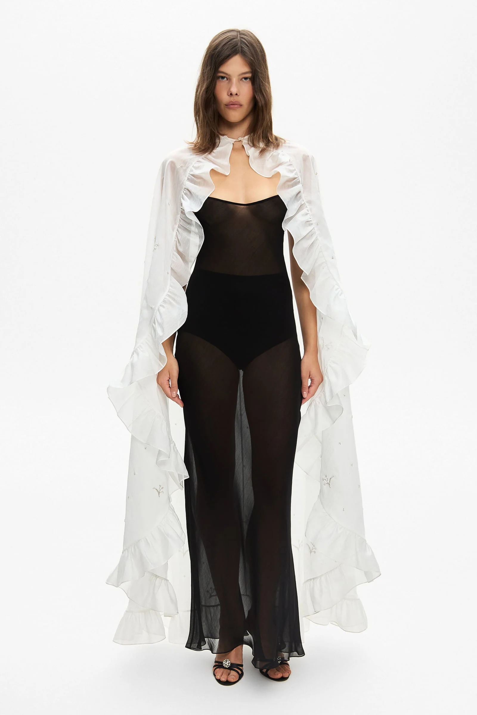 Hand-Embroidered Bernadette Cape - Image 3